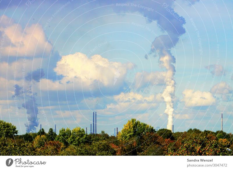 Industry Climate Climate change Weather Beautiful weather Duisburg-Nord Dirty Gigantic Hideous Thermal power station Cooling tower Factory Climate protection