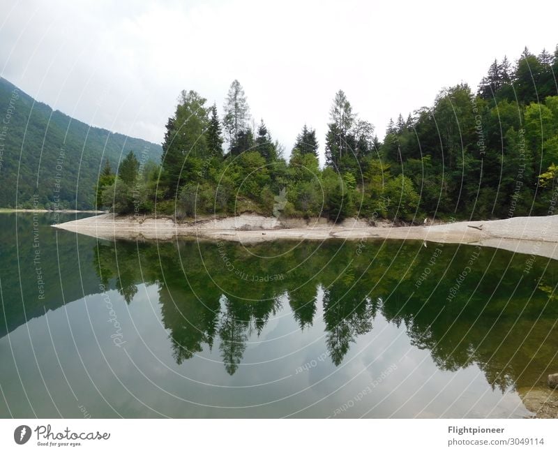 Reflection at the Wiestal reservoir near Salzburg, Austria Vacation & Travel Trip Freedom Hiking Swimming & Bathing Environment Nature Landscape Plant Sand