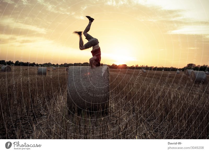 bet you can't make it to a headstand... Human being Masculine Young man Youth (Young adults) Man Adults Life 1 Art Environment Nature Landscape Sun Sunrise