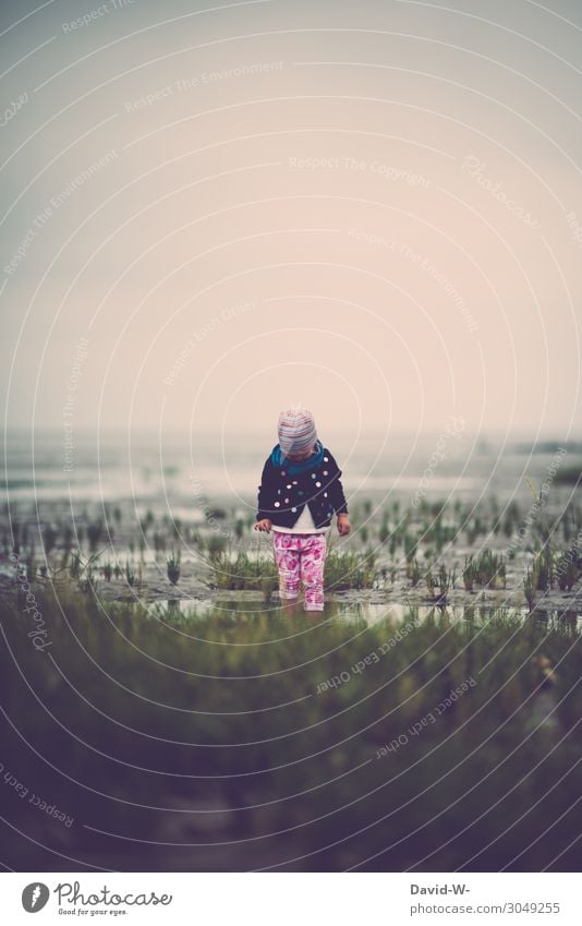 The Wadden Sea is already something beautiful Calm Vacation & Travel Tourism Adventure Far-off places Summer vacation Human being Feminine Child Toddler Girl