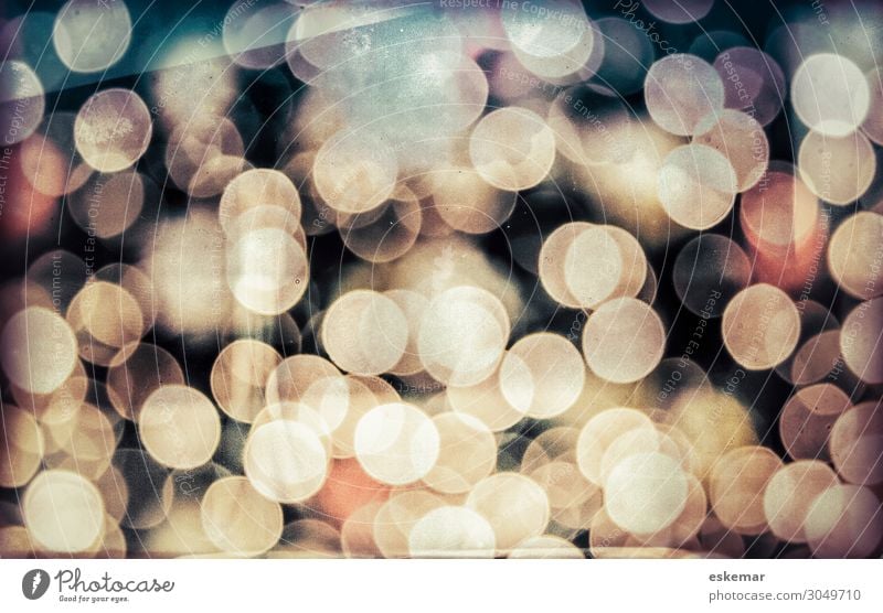 bokeh Christmas & Advent New Year's Eve Art Esthetic Modern Round Beautiful Blue Brown Gray Black blurred Copy Space Point of light Circle Sea of light Blur