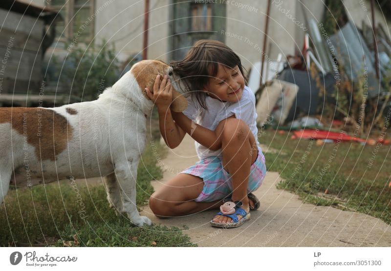 dog and girl Lifestyle Joy Wellness Harmonious Well-being Contentment Senses Relaxation Calm Leisure and hobbies Garden Parenting Education Kindergarten