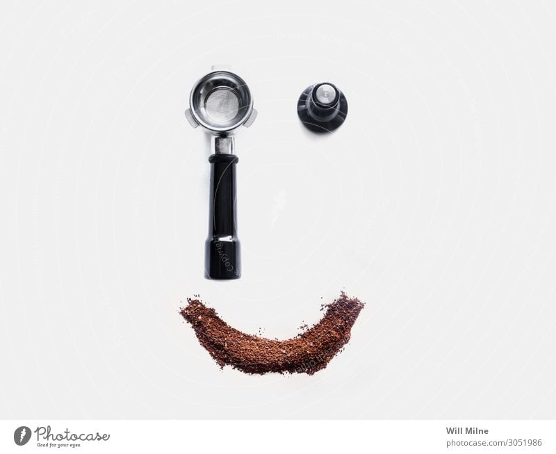 Espresso Tools And Coffee Smiley Face A Royalty Free Stock Photo