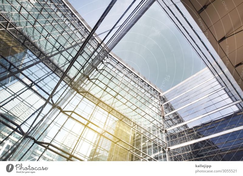 8 Town High-rise Bank building Manmade structures Architecture Facade Future Glas facade Reflection Well of light Light Colour photo Exterior shot Shadow