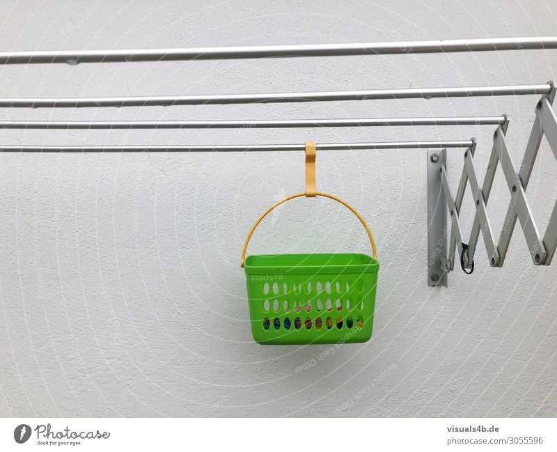 hanging Living or residing Flat (apartment) laundry Wall (barrier) Wall (building) Basket Cotheshorse claws lattice Holder Plastic Line Network