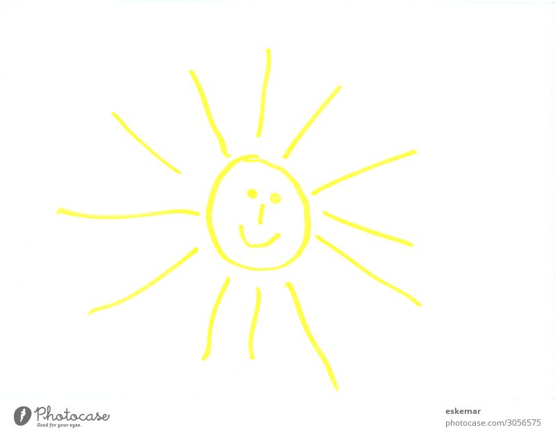 laughing sun Joy Face Summer Summer vacation Sun Sunbathing Child Art Work of art Drawing Children's drawing Sunlight Beautiful weather Laughter Happiness Funny