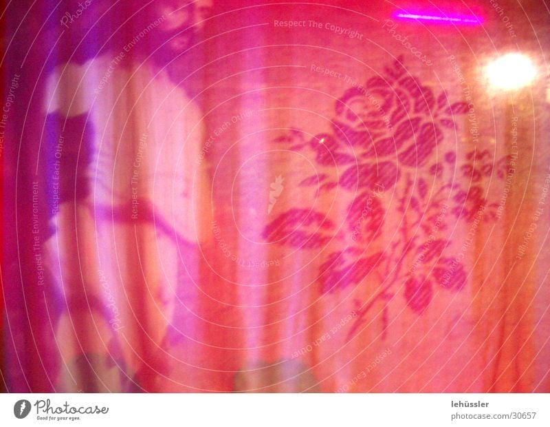 soft facade Pink Rose Man Exhibition Rag Shadow Drape Art Sculpture Light Interior shot