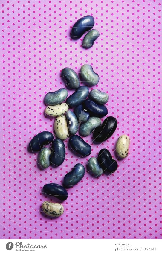 magic beans Food Vegetable Nutrition Lunch Dinner Organic produce Vegetarian diet Diet Fasting Slow food Asian Food Beans Healthy Blue Multicoloured Violet Pink