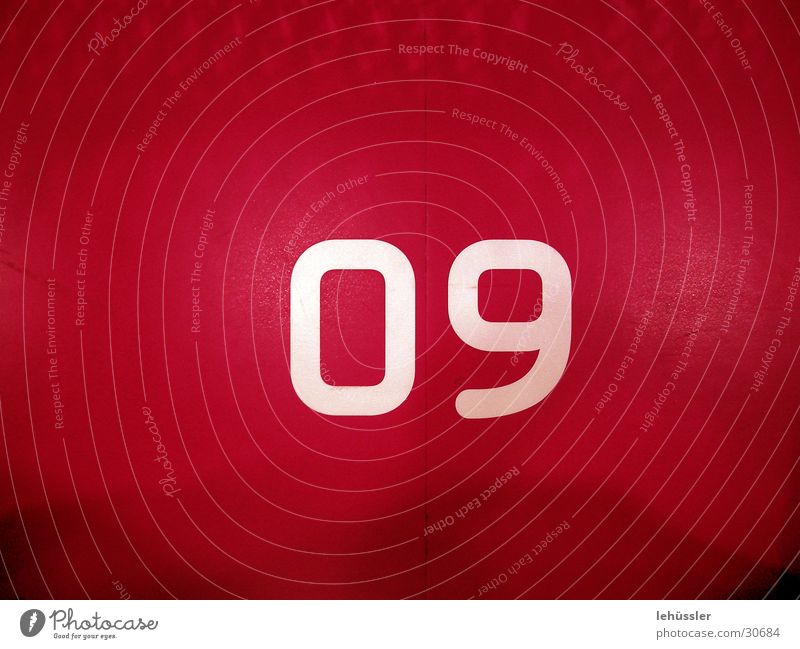 number 09 Red White Digits and numbers Places Floor covering Industry o9 60 Pressure ...