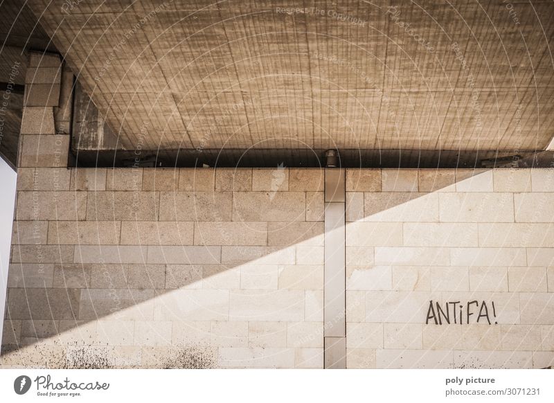 "Antifa" graffiti on a wall in Dresden Park Deserted Bridge Aggression Senior citizen Identity Crisis Future Anti-fascism Wall (building) Graffiti Resist