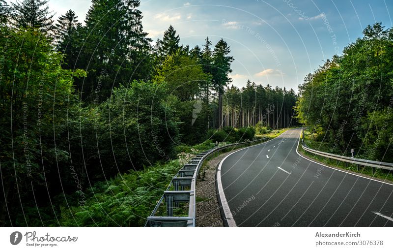 Long Curvy Forest Road In Alpine Mountains Vacation & Travel Summer Nature Park Highway Motorcycle Adventure Freedom Leisure and hobbies Tourism mountains curvy