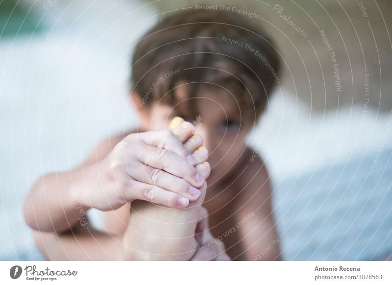 Little boy show nails in color Child Human being Boy (child) Fingers Feet Small Cute Colour kid 3s thee years old gender roles Equality Gender grab