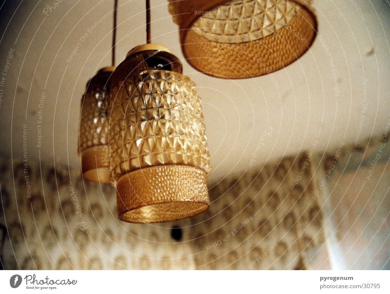 A tendency towards DDR ceiling lamps Lamp Light Living room Wallpaper Yellow Living or residing GDR Room Glass