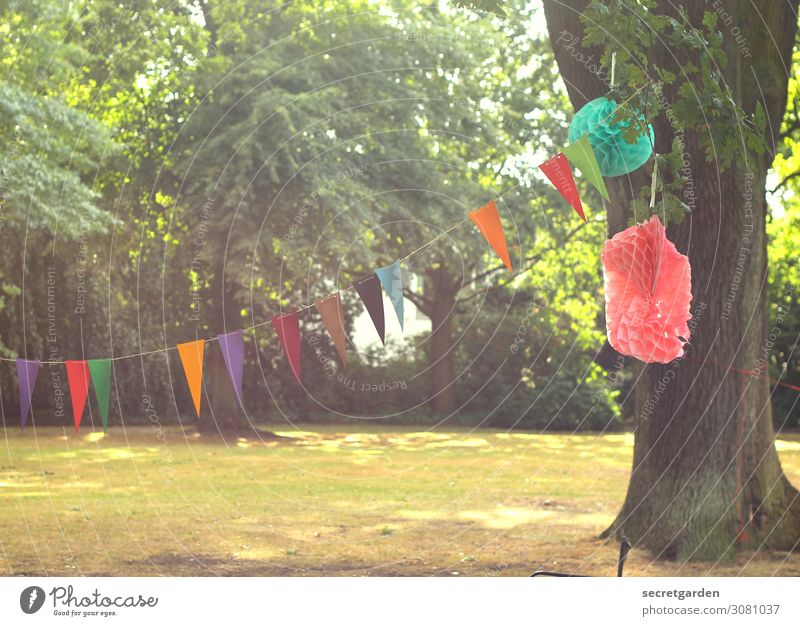 Garland And Pompoms For Your Birthday In The Park A Royalty Free Stock Photo From Photocase