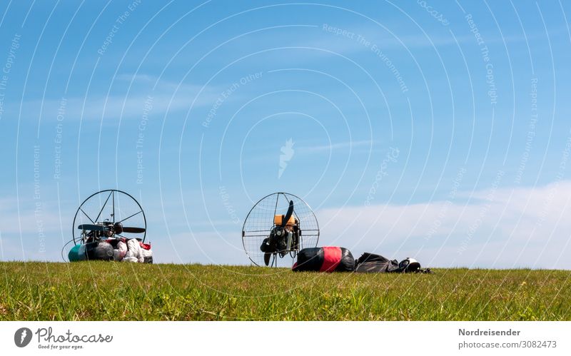 paraglider Leisure and hobbies Freedom Sports Machinery Engines Technology High-tech Aviation Nature Landscape Air Sky Spring Summer Autumn Beautiful weather