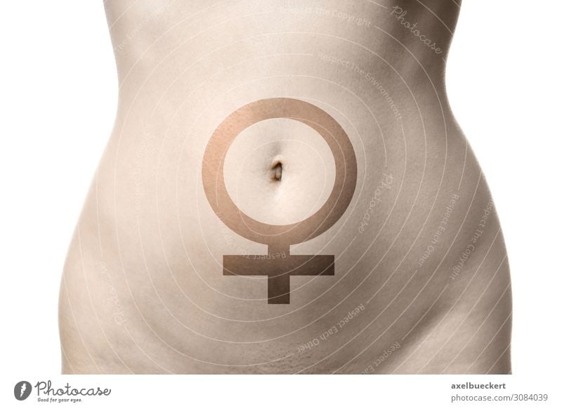 belly of a woman with Venus symbol Beautiful Healthy Health care Human being Feminine Young woman Youth (Young adults) Woman Adults Body Stomach 1 18 - 30 years