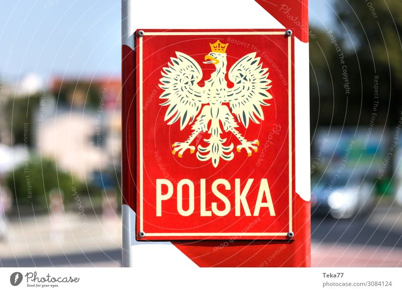 Welcome to Poland Summer Town Populated Esthetic Border Polish border poliska Colour photo Exterior shot