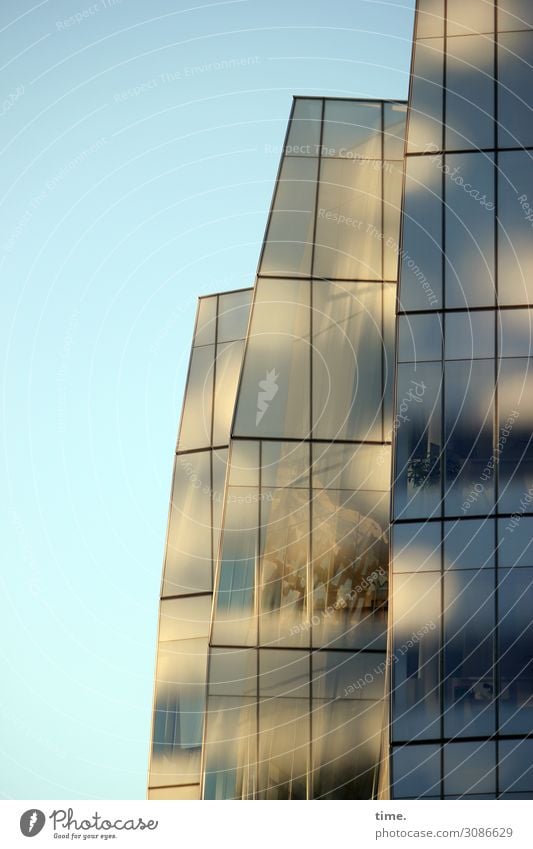 air number Architecture Building yard Window Glass Sky reflection urban City Luxury Facade Sunlight