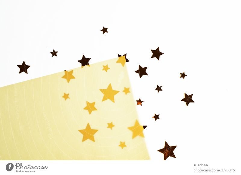 stars Star (Symbol) Many Christmas & Advent Symbols and metaphors Card Glittering Multicoloured Paper 2-ply transparent Colour difference Difference Simple