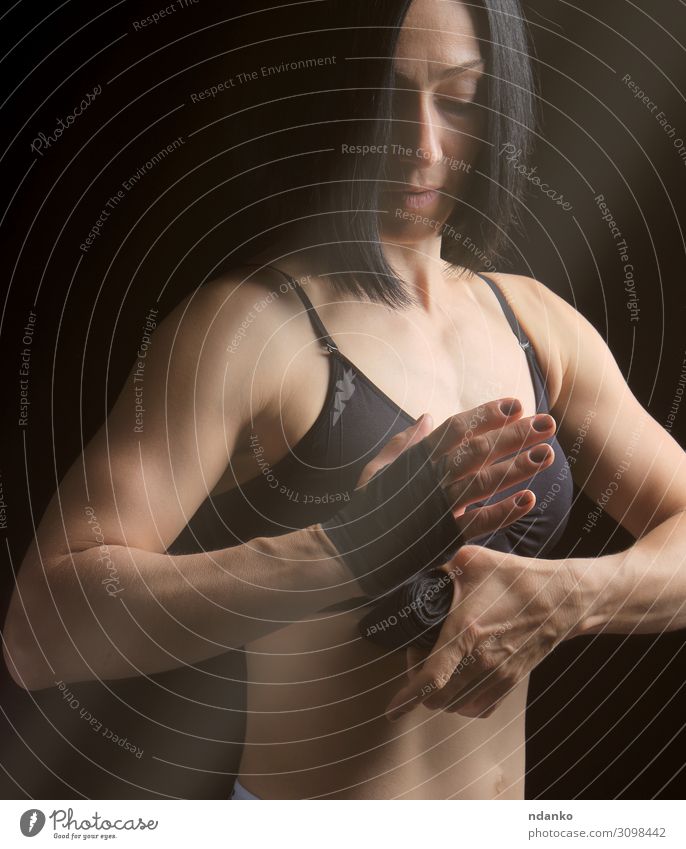 athletic girl with black hair - a Royalty Free Stock Photo from Photocase