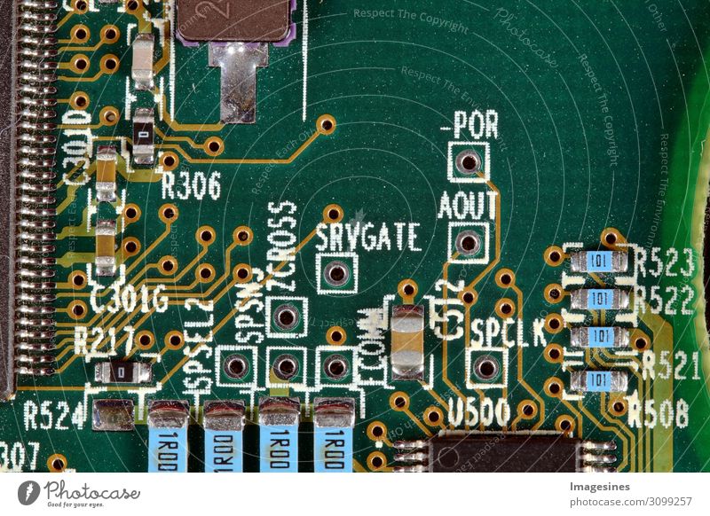 Close-up of a PC hard disk Computer Hardware Technology Information Technology Internet Hard drive Processor Motherboard Trade Communicate Sustainability