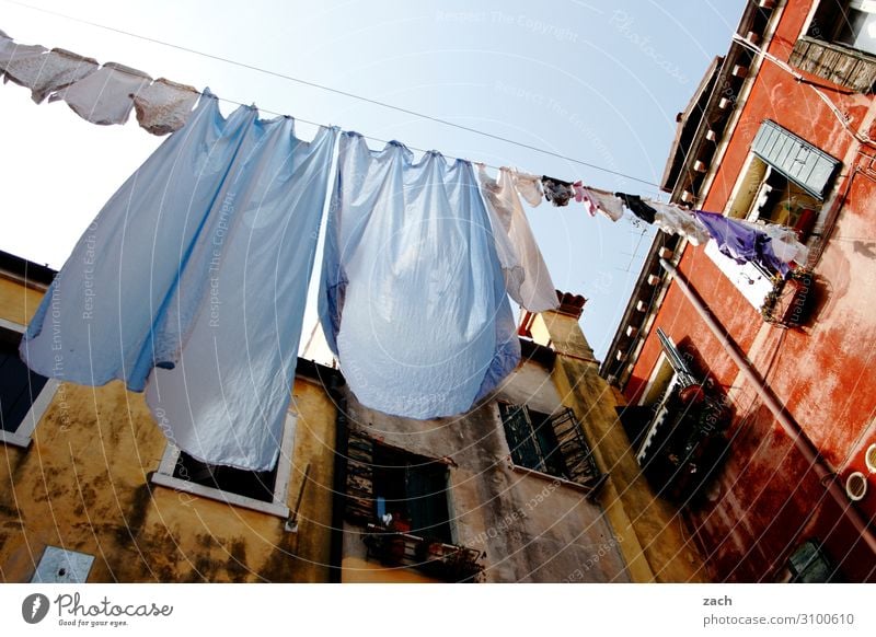 Laundry Hanging Clothes Line Old City Building Hanging Laundry