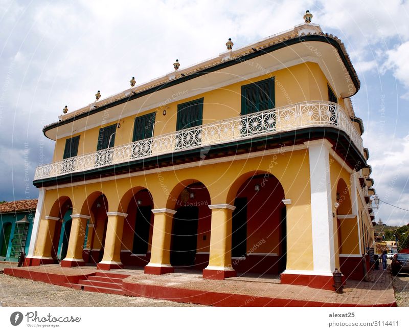 Palacio Brunet in Trinidad - Cuba Beautiful Vacation & Travel Tourism House (Residential Structure) Town Palace Building Architecture Street Old Retro Tradition