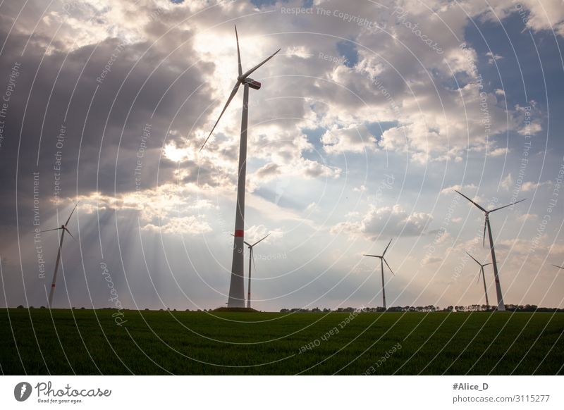 wind turbines german RWE power energy Technology Energy industry Renewable energy Wind energy plant Industry Environment Landscape Innovative Problem solving