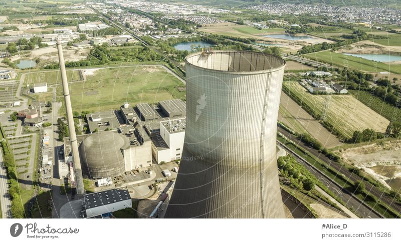 Decommissioned nuclear power plans Muelheim-Kaerlich Germany Energy industry Industry Environment Ice Frost Industrial plant Factory Tower Nuclear Power Plant