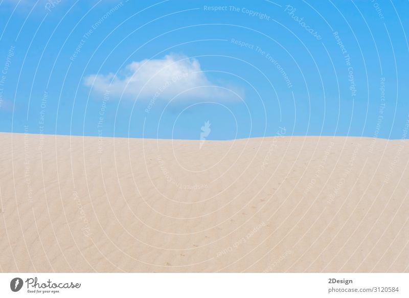 Lonely cloud over a dessert dune against blue sky Vacation & Travel Adventure Freedom Sun Woman Adults Man Nature Landscape Sand Sky Clouds Warmth Hill Wild