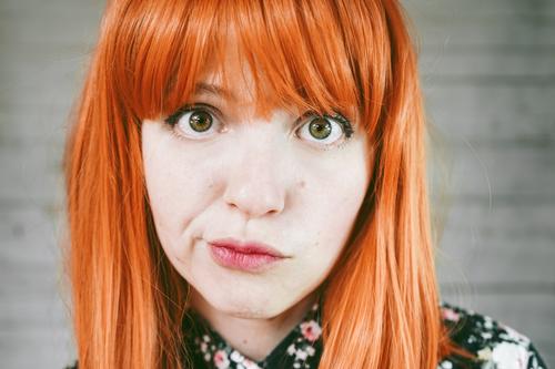 Portrait of a upset young redhead woman Hair and hairstyles Skin Face Human being Feminine Woman Adults Red-haired Wig Sadness Authentic Natural Cute Anger