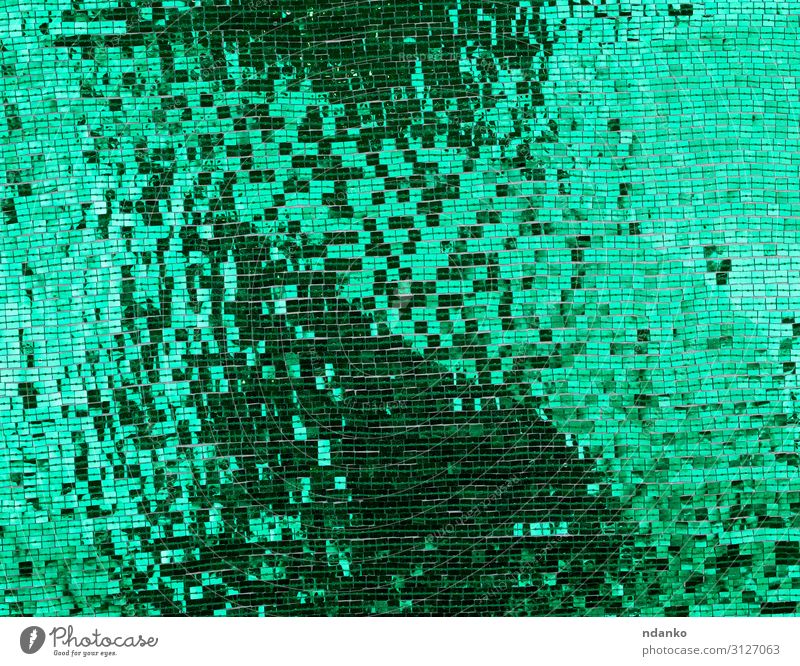 Sparkling green sequin textile background Stock Photo