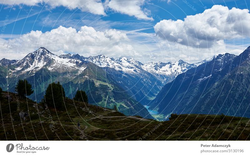 View of the mountains of the Zillertal alpine landscape Vacation & Travel Tourism Far-off places Freedom Summer Summer vacation Mountain Hiking Climbing