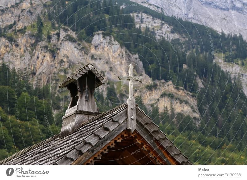 Small wooden church in the Alps Religion and faith Church Nature Vacation & Travel Travel photography Architecture Europe Austria Hill Landscape Mountain