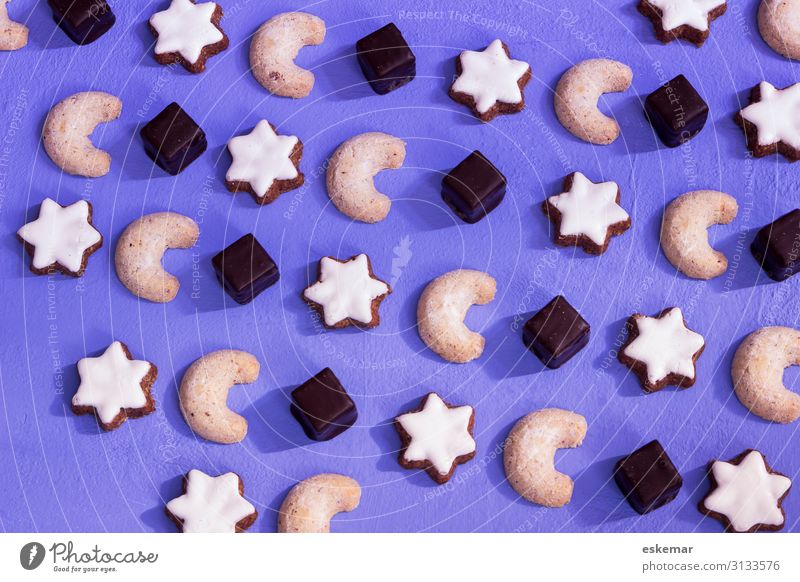 Christmas biscuits Food Nutrition Baked goods Star cinnamon biscuit Vanilla cookie domino Cookie Candy Feasts & Celebrations Christmas & Advent Esthetic