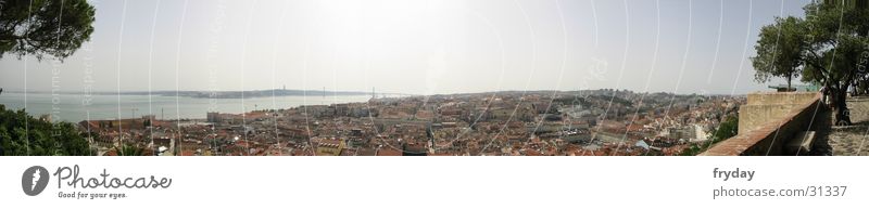 Lisbon Panorama (View) Wide angle Portugal Europe Far-off places Large Panorama (Format) Capital city Overview