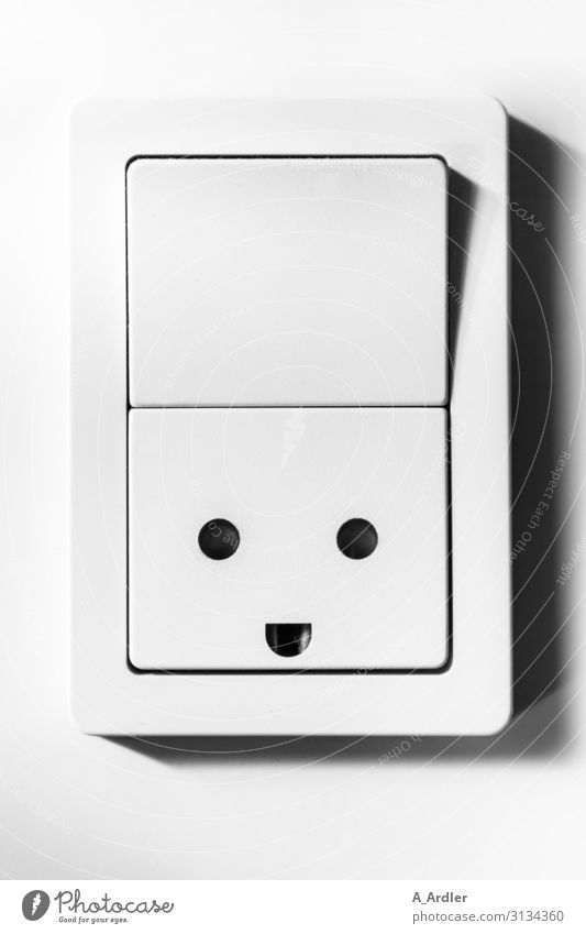 Light switch with laughing socket | Fingertip sensitivity Style Design Workplace Office Socket Switch Technology Energy industry Industry Plastic Sign Smiley