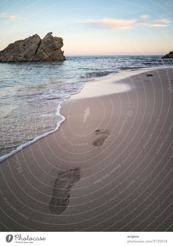 Traces on the beach Lifestyle Well-being Relaxation Calm Vacation & Travel Tourism Summer Summer vacation Beach Ocean Aquatics Retirement Closing time