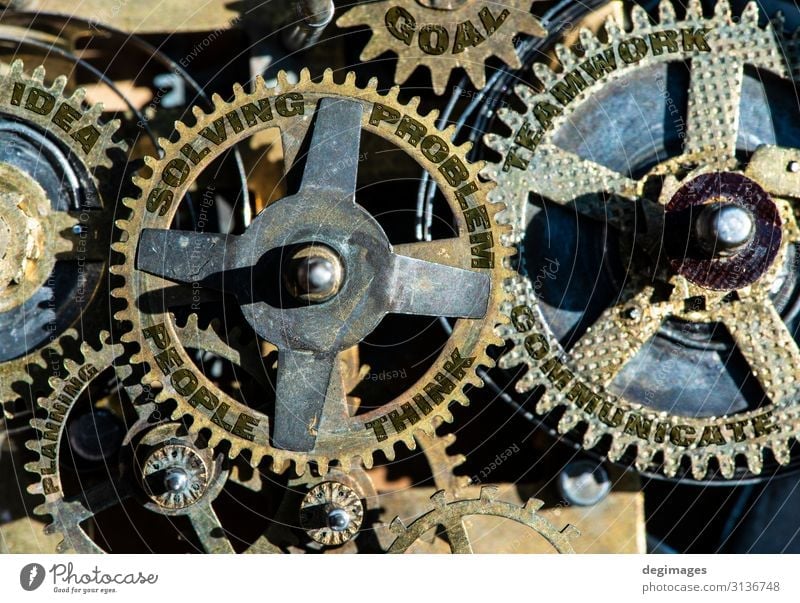 Gears and texts people, problem, solving, teamwork, idea Success Work and employment Industry Business Machinery Technology Group Idea Teamwork gears