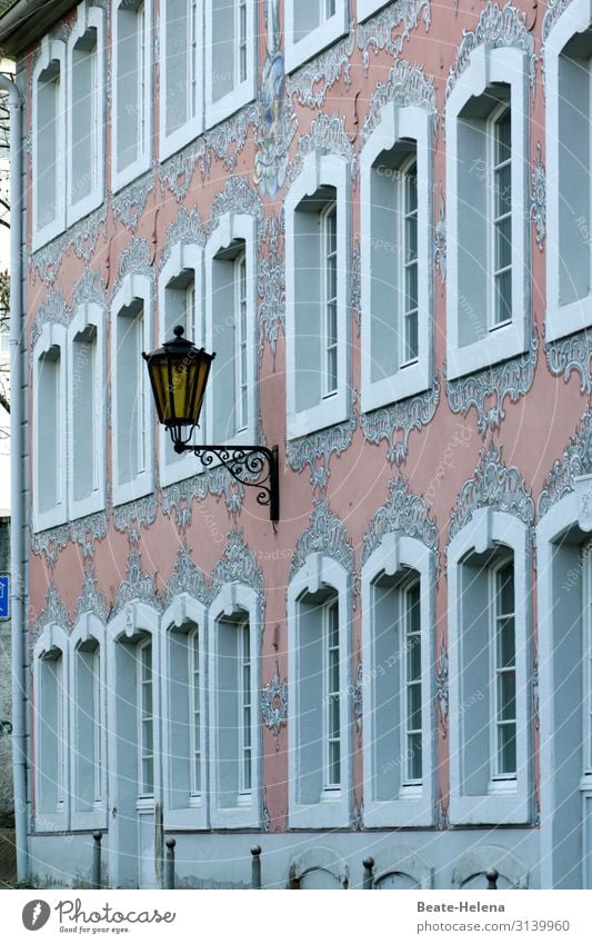 Trier impressions 1 Facade Pink Stucco Lantern Historic Architecture Old Window Vacation & Travel