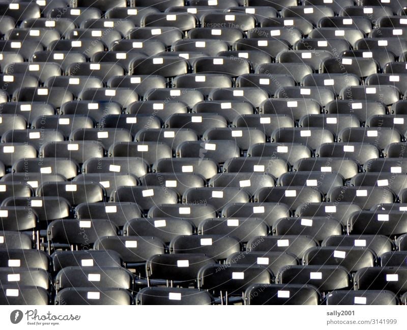 there are still places available... Concert Outdoor festival Sit Black Loneliness Chair Auditorium Empty Free Row of seats Shows Many Colour photo Exterior shot