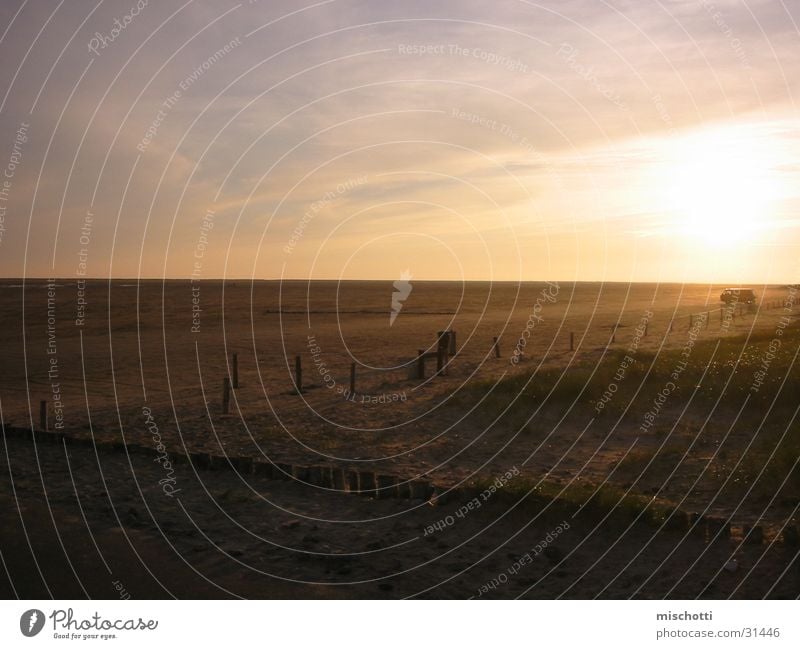 forever vw Sunset Beach Low tide Clouds Twilight Relaxation Detached Evening bulli Calm Contentment Freedom