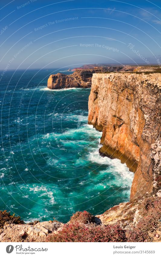 Sagres Coast Adventure Far-off places Freedom Summer Ocean Waves Hiking Nature Landscape Elements Earth Air Water Sky Horizon Beautiful weather Bushes