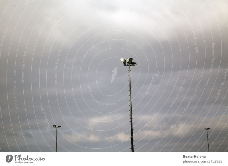 high 4 Tall Floodlight lamps Bright Lighting Sky Clouds