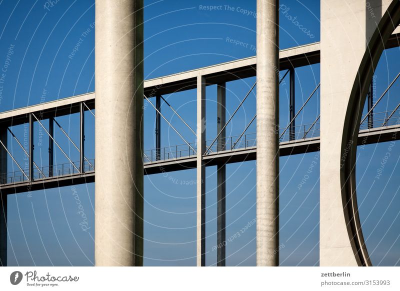 Bridge over the river Spree Architecture Berlin Reichstag Germany Capital city Federal Chancellery Parliament Government Seat of government Spreebogen