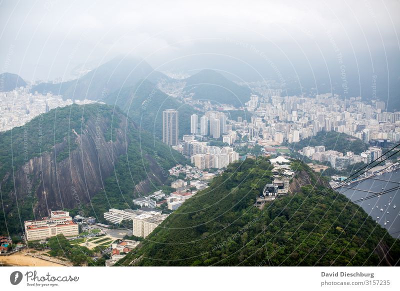 Rio De Janeiro Vacation & Travel Tourism Far-off places Sightseeing City trip Fog Hill Mountain Town Downtown Overpopulated House (Residential Structure) Hut