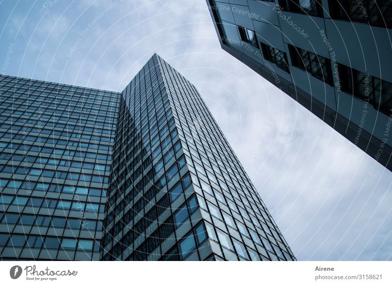 Neu-Hamburg | UT Hamburg Town Port City Downtown Skyline Deserted House (Residential Structure) High-rise Bank building Facade Window Glas facade Glass Steel