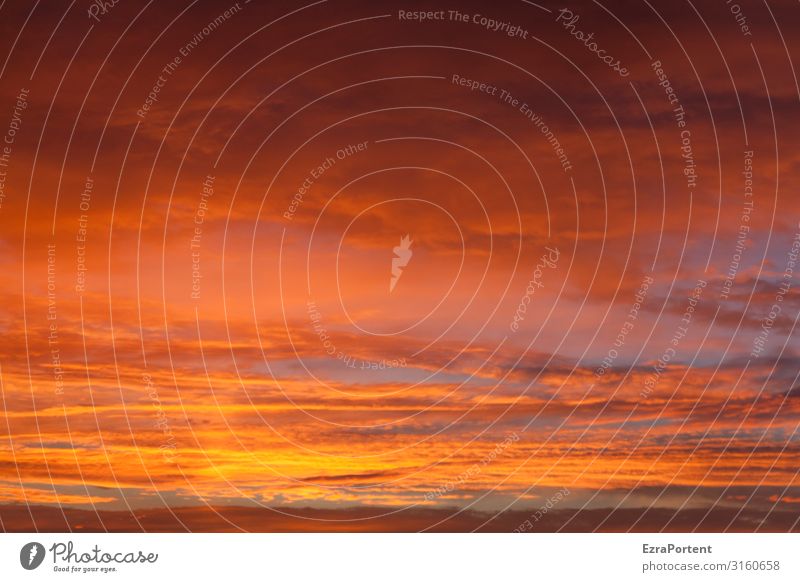 Sunset Sky Clouds Evening Nature Dusk Red Orange Landscape Horizon Twilight already Moody romantic