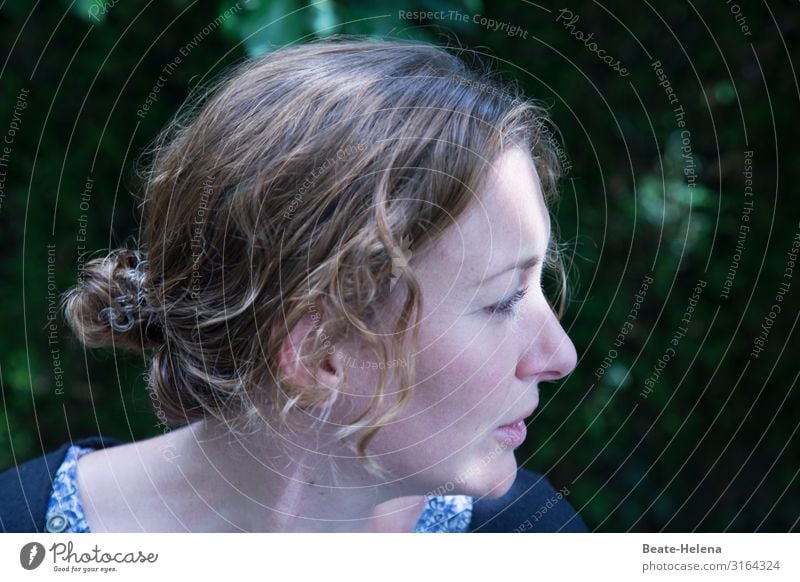 Thoughtful 5 Young woman pretty Meditative Skeptical Authentic Looking Curly