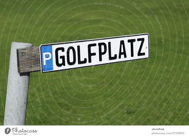 Golf course parking sign Leisure and hobbies Playing Summer Sports Nature Landscape Grass Sex Sexuality Thrifty Joy Parking lot Signs and labeling Luxury